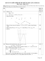 Dap an de thi thu DH Luong Van Chanh lan 2