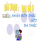 tiết 1. Nhân đon thuc voi đa thuc