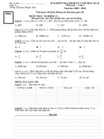 Đề KT Toán cuối năm 2010 2011