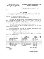 Tờ trình thành lập HD xét TN.THCS