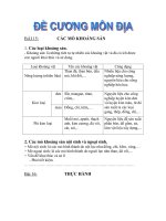 đề cương môn địa lý năm học 2010  2011