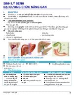 SINH lý BỆNH đại CƯƠNG CHỨC NĂNG GAN