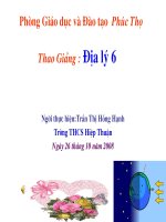 Tiết 9.Su vận động ­­tu quay quanh trục của trái đất và các hệ quả