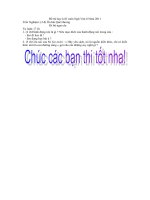 Đề thi ngữ văn 8 học kì II năm 2011