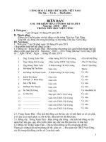 Biên bản coi thi lớp 5 Năm học 2010 2011