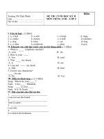 đề thi Tiếng Anh cuối HKII lớp 5 rất hay