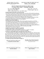 PHIẾU ĐÁNH GIÁ CỦA CÔNG CHỨC 2011