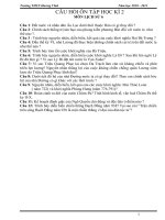 Câu hỏi ôn tập lich sử 6 kì 2