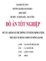 khảo sát hệ thống cân bằng định lượng nhà máy xi măng cosevco