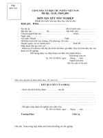 MẪU đơn XIN xét tốt NGHIỆP hệ tín CHỈ 