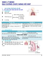 SINH lý BỆNH đại CƯƠNG CHỨC NĂNG hô hấp