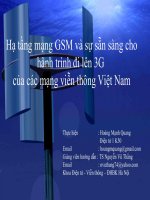 Hạ tầng mạng GSM và sự sẵn sàng cho hành trình đi lên 3g của các mạng viễn thông việt nam