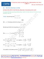 Các phương pháp giải HPT không mẫu mực (Phần 3)