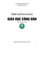THIẾT KẾ BÀI GIẢNG GDCD LỚP 9