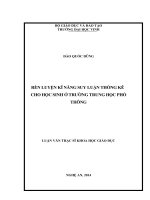 Rèn luyện kĩ năng suy luận thống kê cho học sinh ở trường trung học phổ thông
