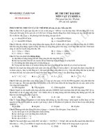 Đề thi thử Đại học môn Vật lý năm 2011