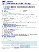 SINH lý BỆNH đại CƯƠNG CHỨC NĂNG TIẾT NIỆU