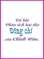 Phân tích bài Đồng chí
