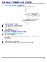 RỐI LOẠN CHUYỂN hóa PROTID