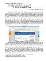 Thiết lập thông tin hai chiều qua Website thư viện tư liệu giáo dục trong quá trình dạy học Địa lý