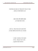 Bài tập lớn môn lý thuyết ô tô tính toán sức kéo ô tô có hệ thống truyền lực cơ khí