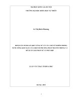 Khảo sát đánh giá khả năng xử lý các chất ô nhiễm trong nước sông kim ngưu của một số phương pháp truyền thống và đề xuất giải pháp xử lý phù hợp 