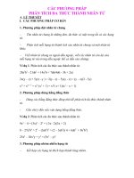 Các phương pháp phân tích đa thức thành nhân tử