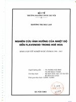 Nghiên cứu ảnh hưởng của nhiệt độ đến flavonoid trong hòe hoa