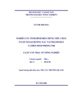 nghiên cứu tình hình hội chứng tiêu chảy ở lợn ngoại hướng nạc tại thanh hoá và biện pháp phòng trị