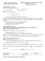 Đề KT học kỳ 2 Toán 11 (2010 2011)