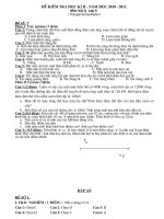 đề thi học kì II lop 9 có đáp án