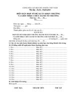 Biên bảnhọp xét đề nghị xếp loại thi đua của tổ