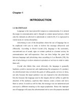 LV   An investigation into some commonly used stylistic devices in advertising language in English and Vietnamese newspapers