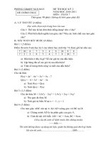 Đề thi học kỷ 2 khối 7 năm 2010 2011