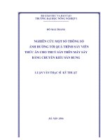nghiên cứu một số thông số ảnh hưởng tới quá trình sấy viên thức ăn cho thuỷ sản trên máy sấy băng chuyền kiểu sàn rung