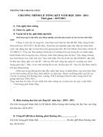 Chương trình tổ chức lễ bế giảng năm học