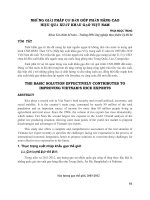 NHỮNG GIẢI PHÁP cơ bản góp PHẦN NÂNG CAO HIỆU QUẢ XUẤT KHẨU gạo VIỆT NAM