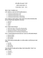 kiem tra 1 tiet (hk2) mon sinh