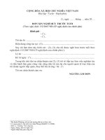 Don xin nghi huu truoc tuoi