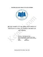 NGHIÊN cứu hệ THỐNG PHÂN PHỐI sản PHẨM gỗ của CÔNG TY cổ PHẦN CHẾ BIẾN gỗ đức THÀNH