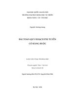 Bài toán quy hoạch phi tuyến có ràng buộc 