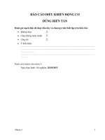 Báo cáo điều khiển động cơ dùng biến tần