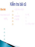 TIẾT 23: MUỐI PHOTPHAT