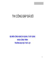 bài giảng: khai thác và thi công đập đá đổ bản mặt