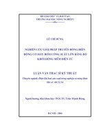 Nghiên cứu giải pháp truyền động điện động cơ máy bơm công suất lớn bằng bộ khởi động mềm điện tử