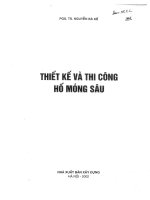 Thiết kế và thi công Hố móng sâu