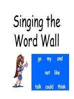SINGING THE WORD 