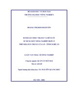 Đánh giá thực trạng và đề xuất sử dụng đất nông nghiệp hợp lý trên địa bàn thị xã Cửa Lò  tỉnh nghệ an