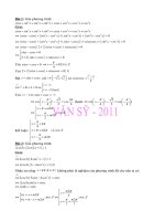 Phương trình lượng giác ôn thi CĐ ĐH 2011