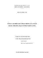 nâng cao hiệu quả hoạt động của ngân hàng thương mại cổ phần kiên long